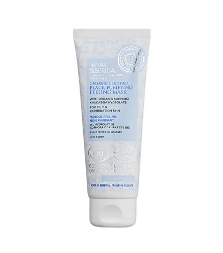 NATURA SIBERICA BLACK PURIFYING PEELING MASK PIEL GRASA 75ML
