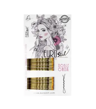 EUROSTIL CABELLO CAJA DE CLIPS DOBLE ONDA BRONZE 24UN