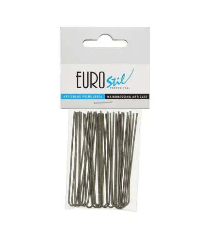 EUROSTIL CABELLO HORQUILLAS PARA MOÑO 65MM BRONCE 20UN