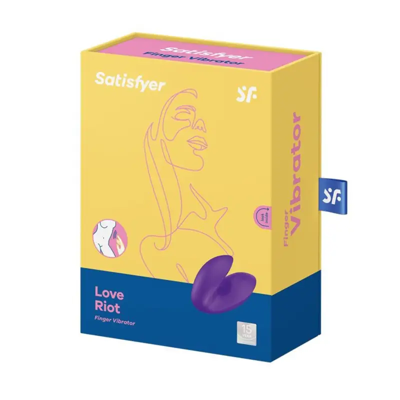 SATISFYER LOVE RIOT VIBRADOR DEDO PURPURA 1UN