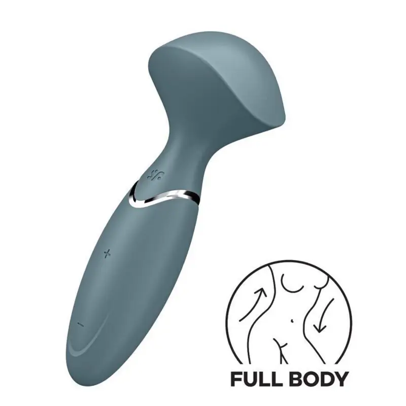 SATISFYER MINI WAND-ER VIBRADOR STONERGREY 1UN SATISFYER MINI WAND-ER VIBRADOR STONERGREY 1UN