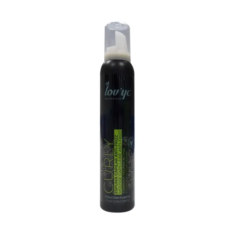 LOVYC CURLY ESPUMA CAPILAR ANTI-FRIZZ FORMULA VEGANA FIJACION FUERTE 200ML