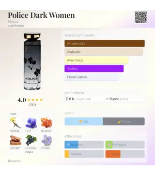 POLICE DARK WOMAN EAU DE TOILETTE 100ML VAPORIZADOR