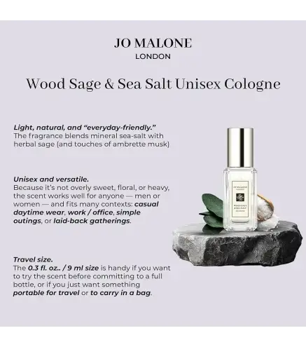 JO MALONE WOOD SAGE SEA SALT COLONIA SIN CAJA 30ML