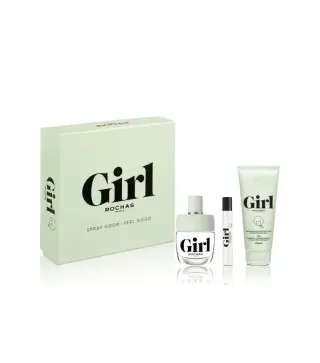 ROCHAS GIRL EAU DE TOILETTE 100ML VAPORIZADOR + LOCION CORPORAL PERFUMADA 100ML + MINIATURA EAU DE TOILETTE 7 5ML