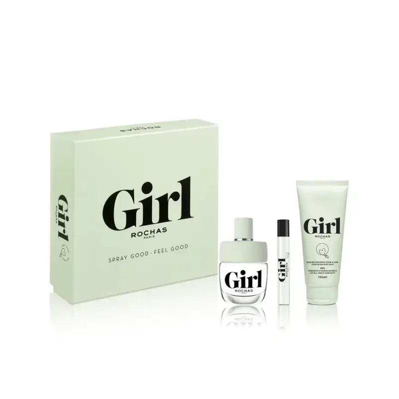 ROCHAS GIRL EAU DE TOILETTE 100ML VAPORIZADOR + LOCION CORPORAL PERFUMADA 100ML + MINIATURA EAU DE TOILETTE 7 5ML