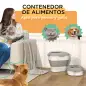 Contenedor de Comida para Perros 25L con Ruedas Taza Medidora Cuenco Plegable y Cuchara Gris Contenedor de Comida para Perros 25L con Ruedas Taza Medidora Cuenco Plegable y Cuchara Gris