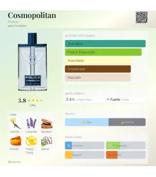 POLICE COSMOPOLITAN EAU DE TOILETTE 100ML VAPORIZADOR