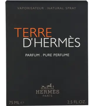 HERMES PARIS TERRE D'HERMES PARFUM PURE 75ML VAPORIZADOR