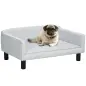 Sofá para Perros Medianos con Patas de Madera Cama para Mascotas Carga 20 kg 82x54x36 cm Gris Sofá para Perros Medianos con Patas de Madera Cama para Mascotas Carga 20 kg 82x54x36 cm Gris