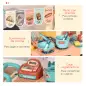 Cocina de Juguete para Niños de 3-6 Años con Ruedas Caja Registradora y Accesorios 79,5x33x90,5 cm Multicolor Cocina de Juguete para Niños de 3-6 Años con Ruedas Caja Registradora y Accesorios 79,5x33x90,5 cm Multicolor
