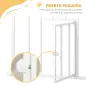 Barrera de Seguridad Extensible con Puerta Pequeña Cierre Automático y Sistema de Doble Bloqueo 74-101x104,1 cm Blanco Barrera de Seguridad Extensible con Puerta Pequeña Cierre Automático y Sistema de Doble Bloqueo 74-101x104,1 cm Blanco