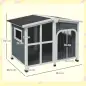 Casa para Perros Pequeños con Techo Abatible Frontal de Acrílico y Fondo Extraíble 101x66,5x70,5 cm Gris Oscuro Casa para Perros Pequeños con Techo Abatible Frontal de Acrílico y Fondo Extraíble 101x66,5x70,5 cm Gris Oscuro