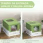 Arenero Cubierto para Gatos Desmontable con Entrada Frontal y Salida Superior 47,5x35,5x36,7 cm Verde Aguacate y Blanco Arenero Cubierto para Gatos Desmontable con Entrada Frontal y Salida Superior 47,5x35,5x36,7 cm Verde Aguacate y Blanco