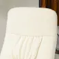 Sillón de Relax con Reposapiés Respaldo Reclinable hasta 145° para Salón Dormitorio Oficina 76x81x101 cm Crema