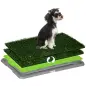 Inodoro para Perros con 2 Céspedes Artificiales Rejilla y Bandeja para Entrenamiento de Cachorros 67x41x3,5 cm Verde Inodoro para Perros con 2 Céspedes Artificiales Rejilla y Bandeja para Entrenamiento de Cachorros 67x41x3,5 cm Verde
