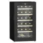 Nevera Vinos 24 Botellas 65L con Luz LED Interior Pantalla Táctil Puerta de Vidrio y 5 Estantes de Metal Negro