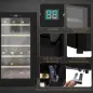 Nevera Vinos 24 Botellas 65L con Luz LED Interior Pantalla Táctil Puerta de Vidrio y 5 Estantes de Metal Negro