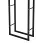 Soporte para Leña de Metal Estante de Leña Leñero de Exterior para Interior y Exterior Carga 100 kg 40x25x150 cm Negro