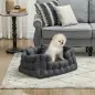 Cama para Mascotas con 2 Almohadas Colchón para Perros Antideslizante con Funda Extraíble y Lavable 70x50x30 cm Gris