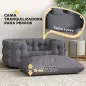 Cama para Mascotas con 2 Almohadas Colchón para Perros Antideslizante con Funda Extraíble y Lavable 90x60x35 cm Gris