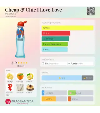 MOSCHINO CHEAP & CHIC I LOVE LOVE EAU DE TOILETTE 30ML VAPORIZADOR