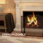 Protector de Chimenea Plegable de 3 Paneles Pantalla de Chimenea con Estructura de Acero 96x62 cm Negro