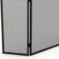 Protector de Chimenea Plegable de 3 Paneles Pantalla de Chimenea con Estructura de Acero 96x62 cm Negro