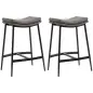 Conjunto de 2 Taburetes Altos de Cocina con Estructura de Acero Estilo Industrial Carga 120 kg para Comedor Bar Gris