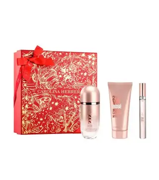CAROLINA HERRERA 212 VIP ROSE EAU DE PARFUM 80ML VAPORIZADOR + LOCION CORPORAL PERFUMADA 1U + VIAL 10ML VAPORIZADOR