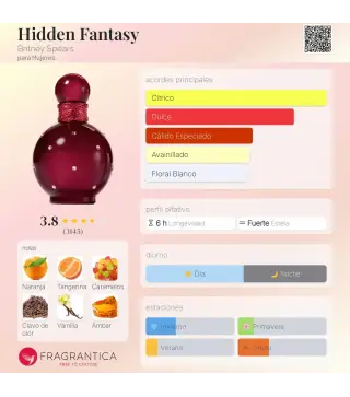BRITNEY SPEARS FANTASY HIDDEN EAU DE PARFUM 100ML VAPORIZADOR