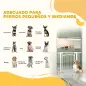 Puerta para Perros con Ancho Ajustable 76-104 cm con 2 Extensiones Doble Bloqueo Blanco