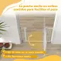 Puerta para Perros con Ancho Ajustable 76-104 cm con 2 Extensiones Doble Bloqueo Blanco