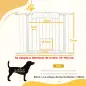 Barrera de Seguridad para Perros con Ancho Ajustable 76-104 cm con 2 Extensiones para Escalera Puerta Blanco Barrera de Seguridad para Perros con Ancho Ajustable 76-104 cm con 2 Extensiones para Escalera Puerta Blanco