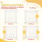 Barrera de Seguridad para Perros con Ancho Ajustable 76-104 cm con 2 Extensiones para Escalera Puerta Blanco Barrera de Seguridad para Perros con Ancho Ajustable 76-104 cm con 2 Extensiones para Escalera Puerta Blanco