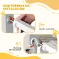 Barrera de Seguridad para Perros con Ancho Ajustable 76-104 cm con 2 Extensiones para Escalera Puerta Blanco Barrera de Seguridad para Perros con Ancho Ajustable 76-104 cm con 2 Extensiones para Escalera Puerta Blanco