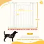Puerta para Perros con Ancho Ajustable 76-104 cm Barrera de Seguridad con 2 Extensiones y Doble Bloqueo Blanco