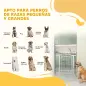 Puerta para Perros con Ancho Ajustable 76-104 cm Barrera de Seguridad para Perros con 2 Extensiones Blanco