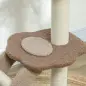Árbol para Gatos Altura 88 cm Torre para Gatos con Nido Plataformas Bola Colgante Escalera y Poste de Sisal Café