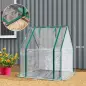 Invernadero de Exterior con Puerta con Cremallera Base Impermeable y Marco de Acero 90x90x105 cm Transparente Invernadero de Exterior con Puerta con Cremallera Base Impermeable y Marco de Acero 90x90x105 cm Transparente