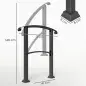 Barandilla de Escalera 71 cm con Kit de Instalación Ángulo Ajustable para 1-3 Escalones para Exterior Terraza Negro