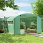 Invernadero de Túnel 6x3x2 m con 6 Ventanas de Malla Cubierta de PE Anti-UV y 3 Puertas Enrollables Verde Invernadero de Túnel 6x3x2 m con 6 Ventanas de Malla Cubierta de PE Anti-UV y 3 Puertas Enrollables Verde