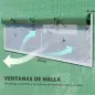 Invernadero de Túnel 6x3x2 m con 6 Ventanas de Malla Cubierta de PE Anti-UV y 3 Puertas Enrollables Verde Invernadero de Túnel 6x3x2 m con 6 Ventanas de Malla Cubierta de PE Anti-UV y 3 Puertas Enrollables Verde