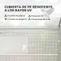 Invernadero de Túnel 4x3x2 m con 2 Ventanas Cubierta de PE Anti-UV y 1 Puerta Enrollable con Cremallera Blanco Invernadero de Túnel 4x3x2 m con 2 Ventanas Cubierta de PE Anti-UV y 1 Puerta Enrollable con Cremallera Blanco