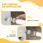 Puerta para Perros con Ancho Ajustable 76-104 cm Barrera de Seguridad con 2 Extensiones y Doble Bloqueo Blanco