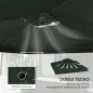 Toldo de Recambio 3x3 m con Techo Doble con Orificios de Drenaje y Protección UPF30+ Verde Solo Toldo NO Incluye Marco Toldo de Recambio 3x3 m con Techo Doble con Orificios de Drenaje y Protección UPF30+ Verde Solo Toldo NO Incluye Marco