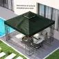 Toldo de Recambio 3x3 m con Techo Doble con Orificios de Drenaje y Protección UPF30+ Verde Solo Toldo NO Incluye Marco Toldo de Recambio 3x3 m con Techo Doble con Orificios de Drenaje y Protección UPF30+ Verde Solo Toldo NO Incluye Marco