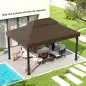 Toldo de Recambio 4x3 m con Techo Doble con Orificios de Drenaje y Protección UPF30+ Crema Solo Toldo NO Incluye Marco