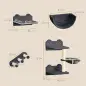 Juego de Escalada para Gatos de Pared Estantes para Gatos 4 Piezas Hamaca Nido Plataformas para Saltar Gris Oscuro Juego de Escalada para Gatos de Pared Estantes para Gatos 4 Piezas Hamaca Nido Plataformas para Saltar Gris Oscuro