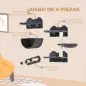 Juego de Escalada para Gatos de Pared Estantes para Gatos 4 Piezas Hamaca Nido Plataformas para Saltar Gris Oscuro Juego de Escalada para Gatos de Pared Estantes para Gatos 4 Piezas Hamaca Nido Plataformas para Saltar Gris Oscuro